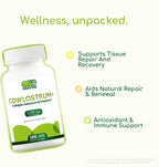 ERAVIBE Suplemento de Calostro 4 en 1, Colágeno, Selenio y Vitamina C - 2100 mg - 120 Cápsulas Veganas