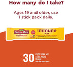 Nature Made Wellblends ImmuneMAX Mezcla Efervescente - Vitamina C 1500 mg, Zinc 15 mg y Vitamina D3, 30 sobres