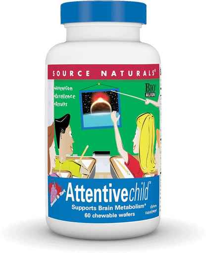 Source Naturals Attentive Child - Apoyo – DMAE : compuesto natural presente en el cerebro que puede ayudar a la – Image 1