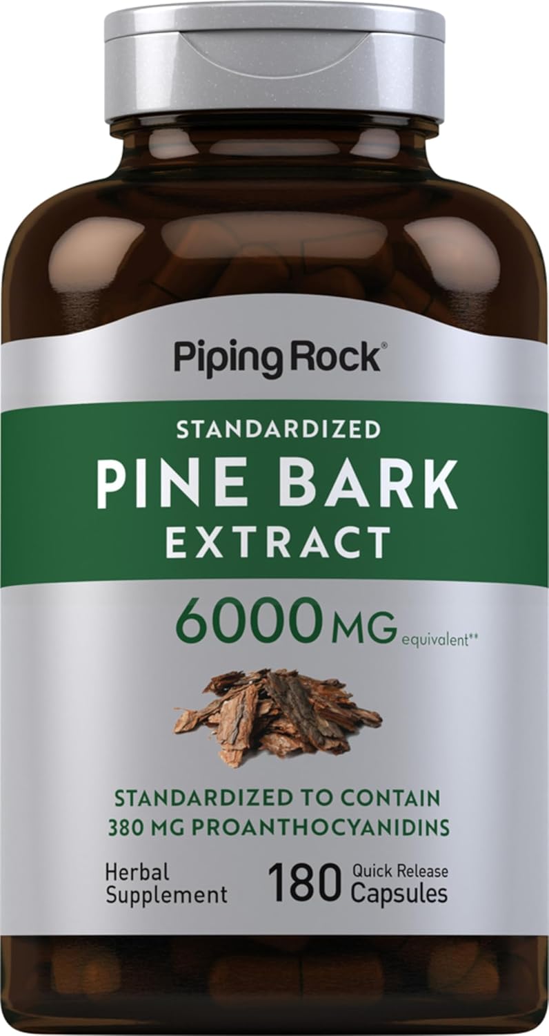 Piping Rock Extracto de Corteza de Pino en Cápsulas, 180 Unidades