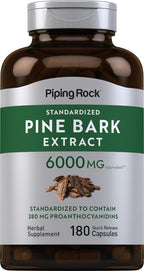 Piping Rock Extracto de Corteza de Pino en Cápsulas, 180 Unidades