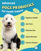Probióticos para Perros con Prebióticos, Leche de Cabra, Omega 3 y Vitaminas - 120 Masticables