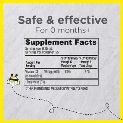 Zarbee's Gotas de Vitamina D3 para Bebés, – Bebés alimentados con lactancia materna exclusiva. – Image 9