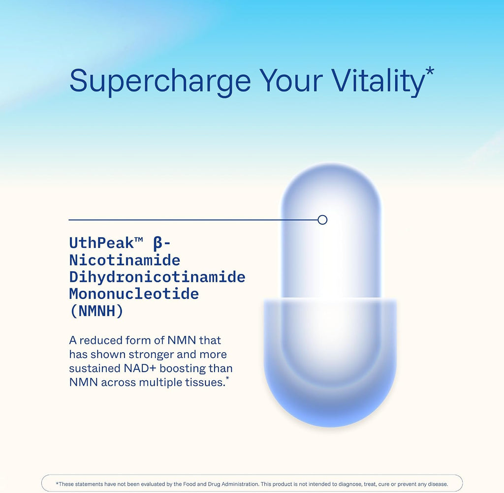 ProHealth Pure NMNH 125 mg - 60 Cápsulas - Suplemento de NAD+ con UthPeak™ NMNH Cristalino
