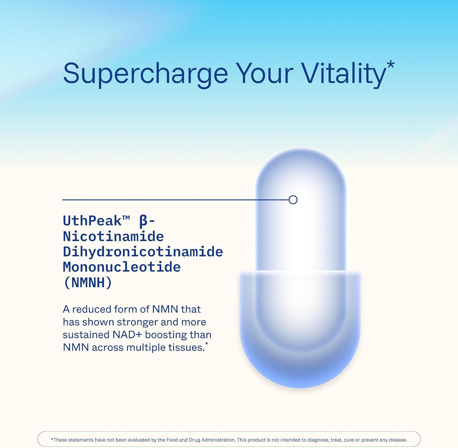 ProHealth Pure NMNH 125 mg - 60 Cápsulas - Suplemento de NAD+ con UthPeak™ NMNH Cristalino