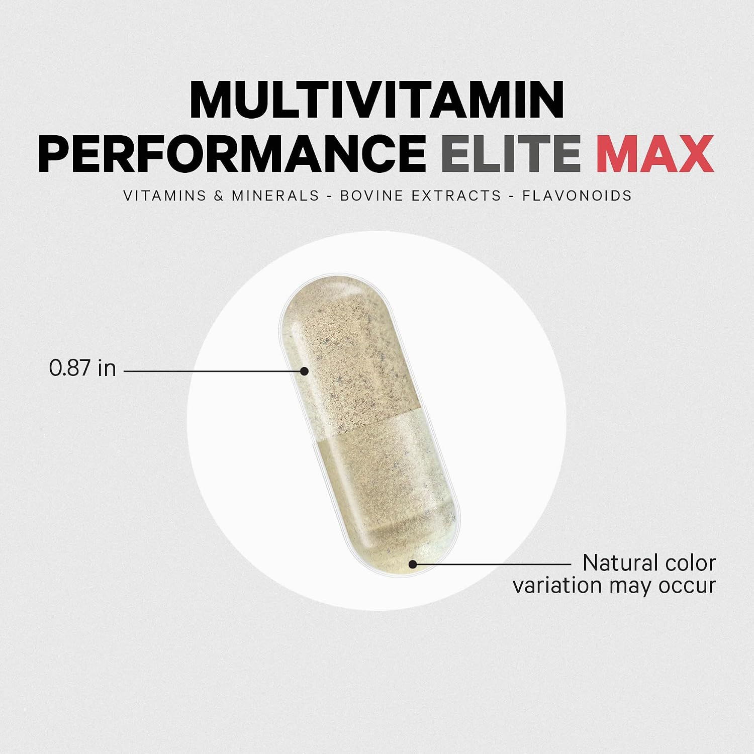 Codeage Multivitamin Performance Elite Max – Multivitamínico diario con vitaminas A, complejo B, C, D3, E y vitamina K (MK-4, MK-7), minerales, botánicos, mezcla de órganos de res alimentada con pasto y luteína – 90 cápsulas