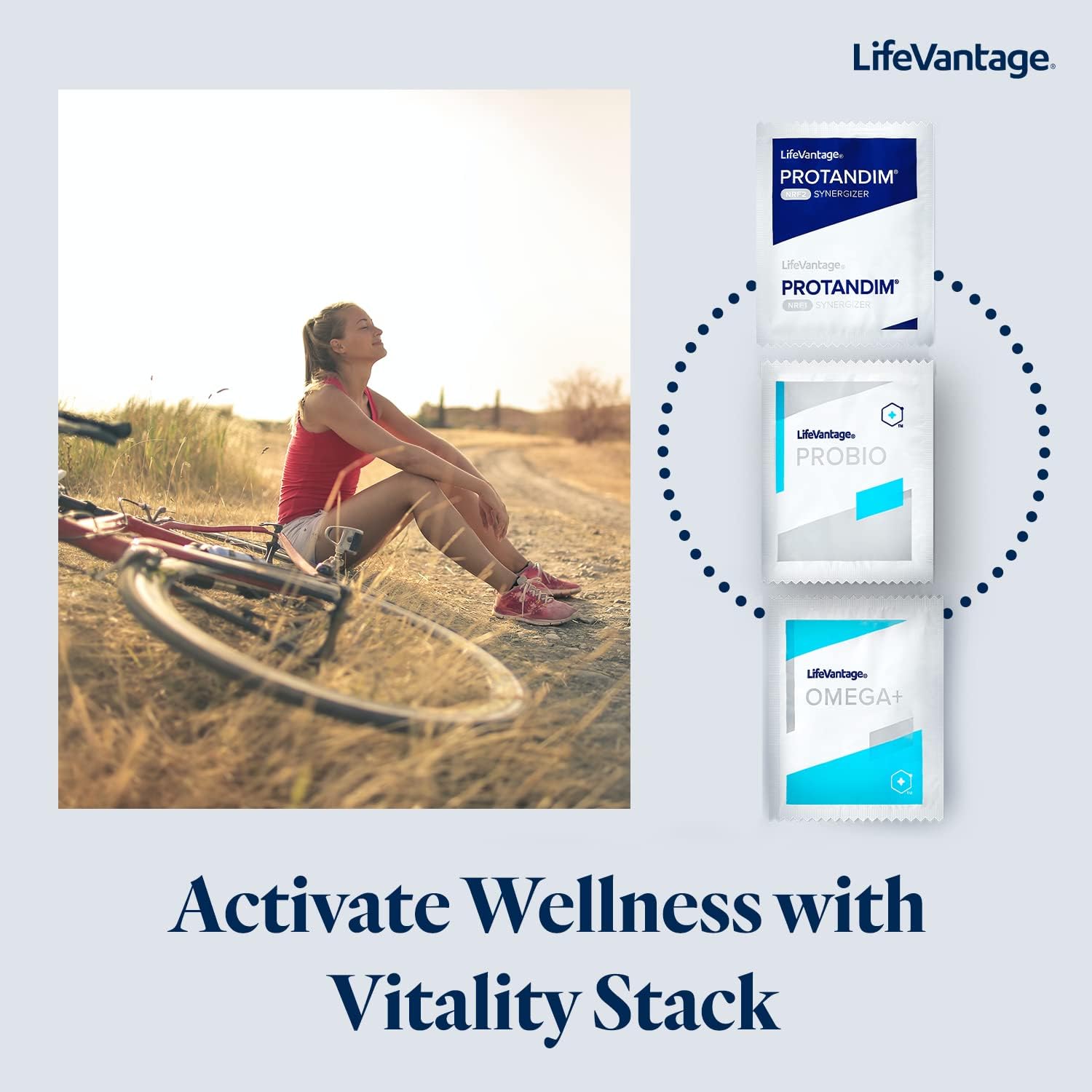 LifeVantage Vitality Stack Travel Kit - Protandim NRF1 + NRF2 Synergizer + Probio and Omega + Nutrigenomic Starter Kit