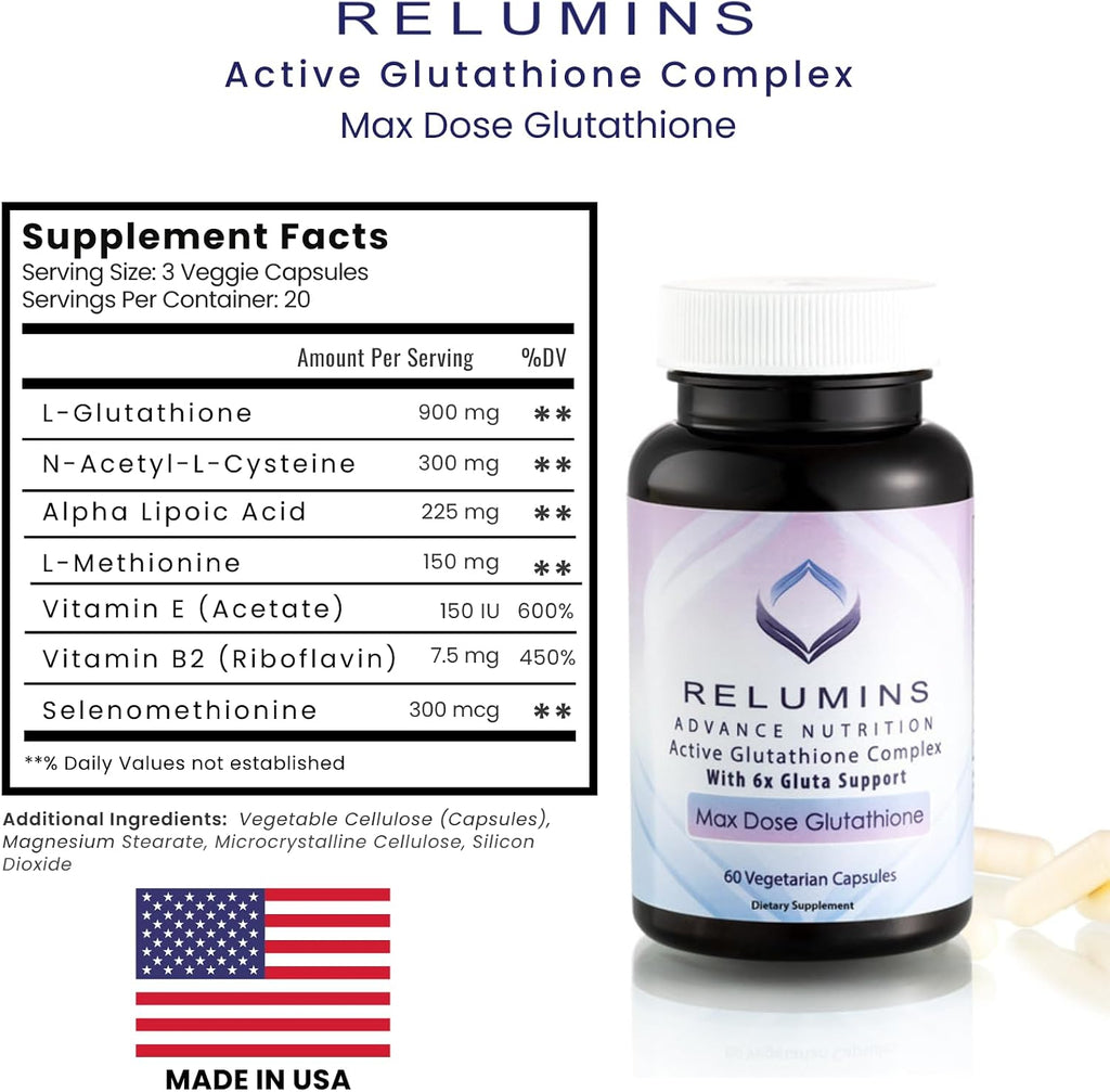 Relumins Advance White Active Glutathione Complex – 60 Cápsulas