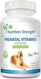 Nutrition Strength Vitaminas prenatales para perros | 90 masticables suaves