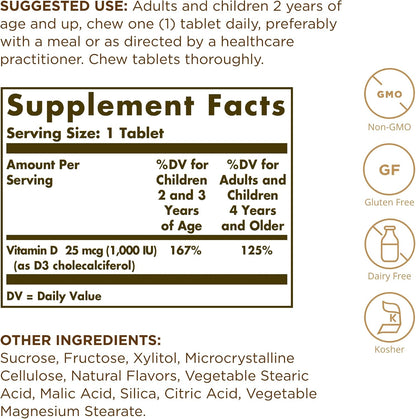 Solgar Vitamina D3 (Colecalciferol) 25 mcg – Contribuye al mantenimiento de los niveles normales de calcio en – Image 2