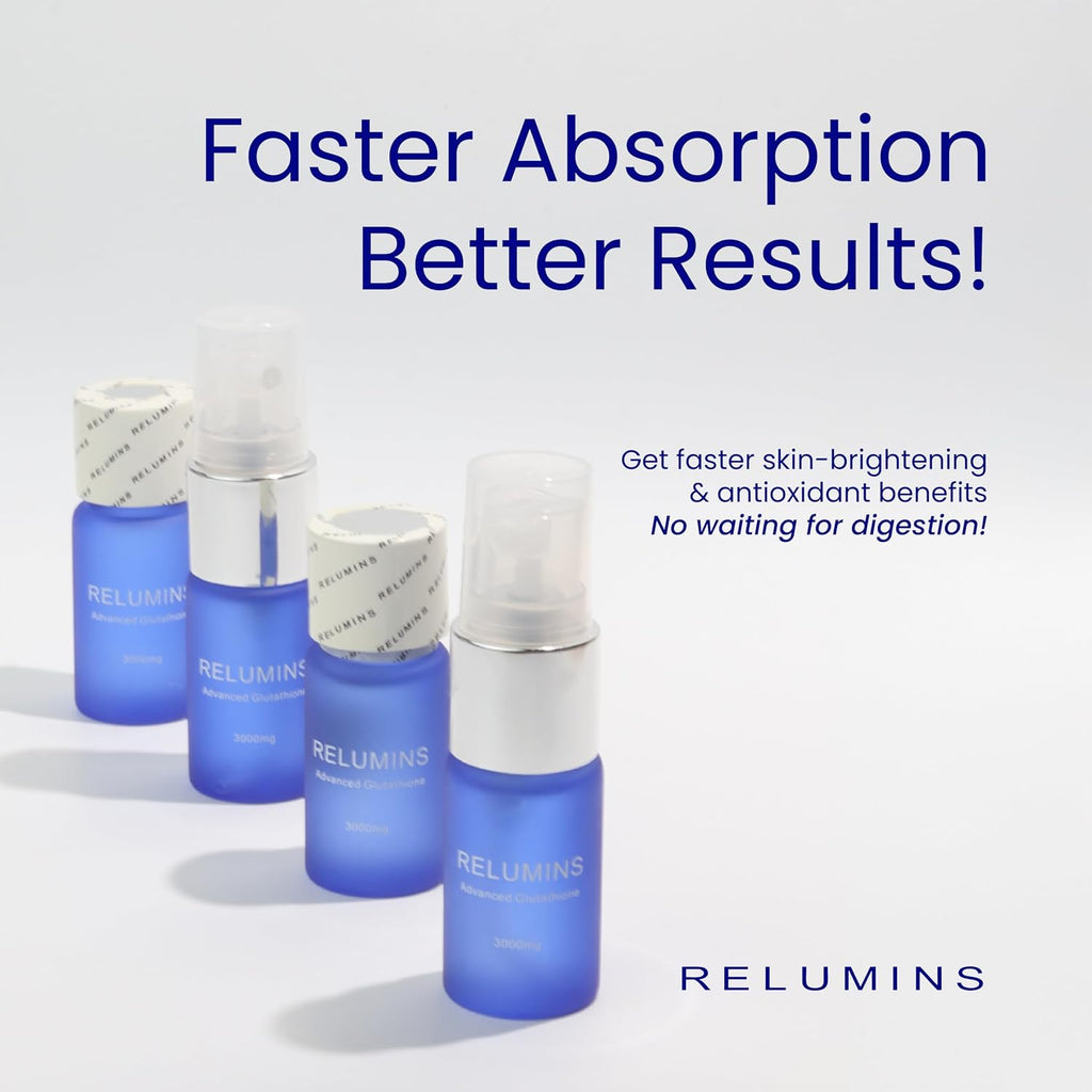 Relumins Highest Dose Sublingual Glutathione Oral Spray - Fórmula Avanzada 6000mg con Zinc (2 Botellas)