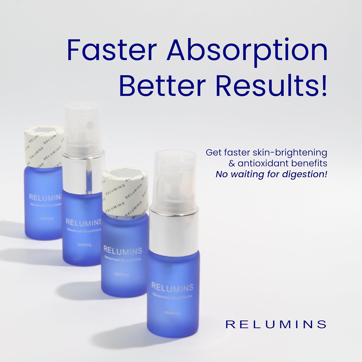Relumins Highest Dose Sublingual Glutathione Oral Spray - Fórmula Avanzada 6000mg con Zinc (2 Botellas)