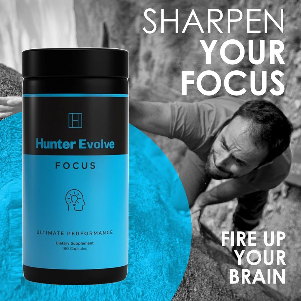 Hunter Focus - Suplemento Nootrópico Premium para Memoria y Concentración