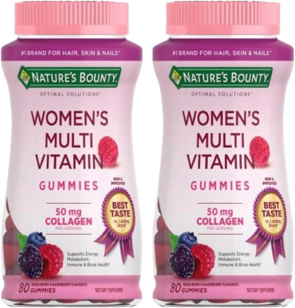 Nature's Bounty Optimal Solutions Multivitamínico para Mujeres en Gominolas - Pack de 2 (80 cada una)