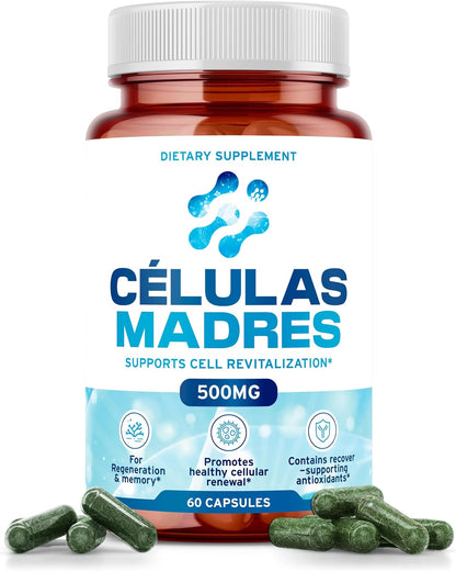 Aura Vitamins Stem Cell 500mg - 120 Cápsulas - Suplemento Antienvejecimiento con Espirulina y Chlorella – Image 10