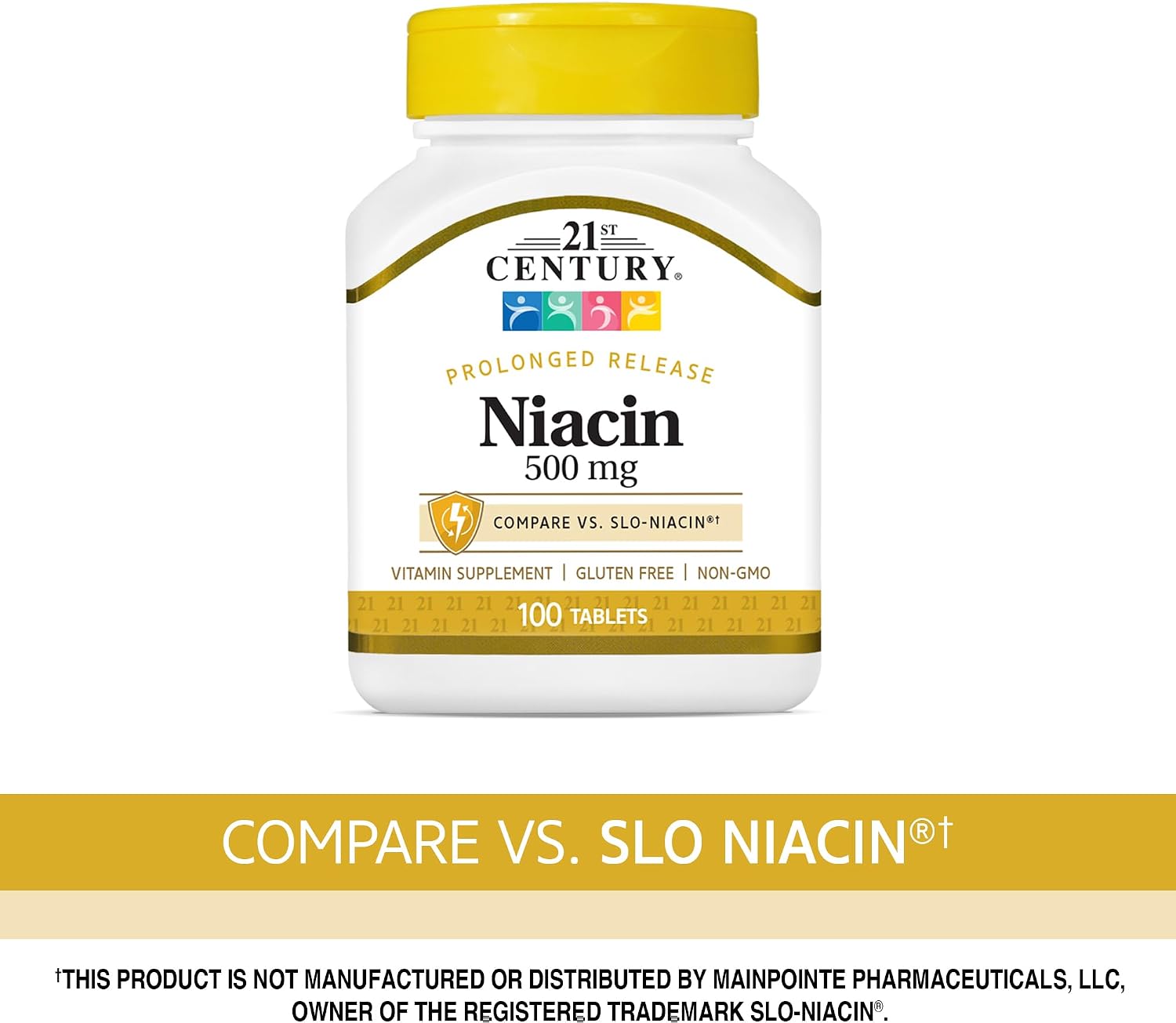 21st Century Niacina 500 mg Comprimidos de Liberación Prolongada, 100 unidades