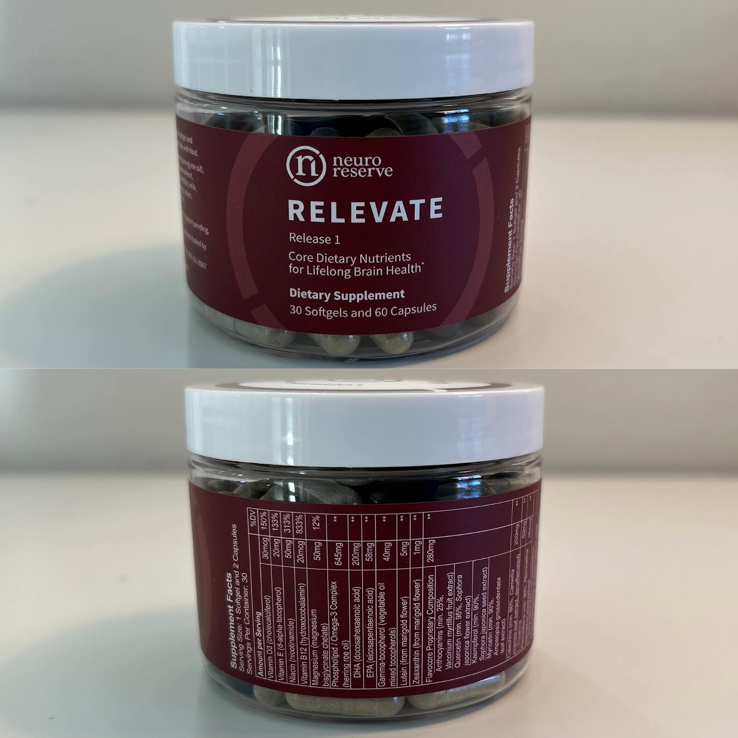RELEVATE Brain Health Supplement | Memoria, Concentración, Energía y Salud Cerebral