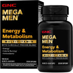 GNC Mega Men Energy & Metabolism Multivitamínico para Hombres | Antioxidantes y Quema de Calorías | 90 Comprimidos