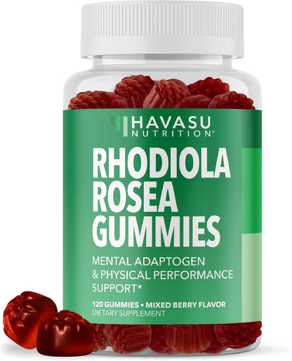 Rhodiola Rosea en Gominolas - Sin Azúcar - Adaptógeno Vegano - 120 Unidades - Sabor Frutos del Bosque – Image 1