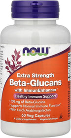 NOW Foods Beta-Glucanos con ImmunEnhancer 250mg - 60 Cápsulas Veganas