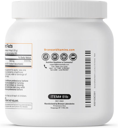 Bronson Vitamina C Tamponada en Polvo - – La protección de las células frente al daño oxidativo. – Image 4