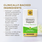 Solgar Memory Support - Complemento para la Memoria y el Enfoque con Nutricog y Vitamina D