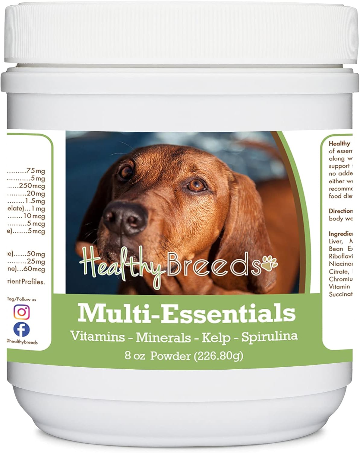 Healthy Breeds Multi-Essentials Powder para Perros - Suplemento de Vitaminas, Minerales y Antioxidantes - 227 g