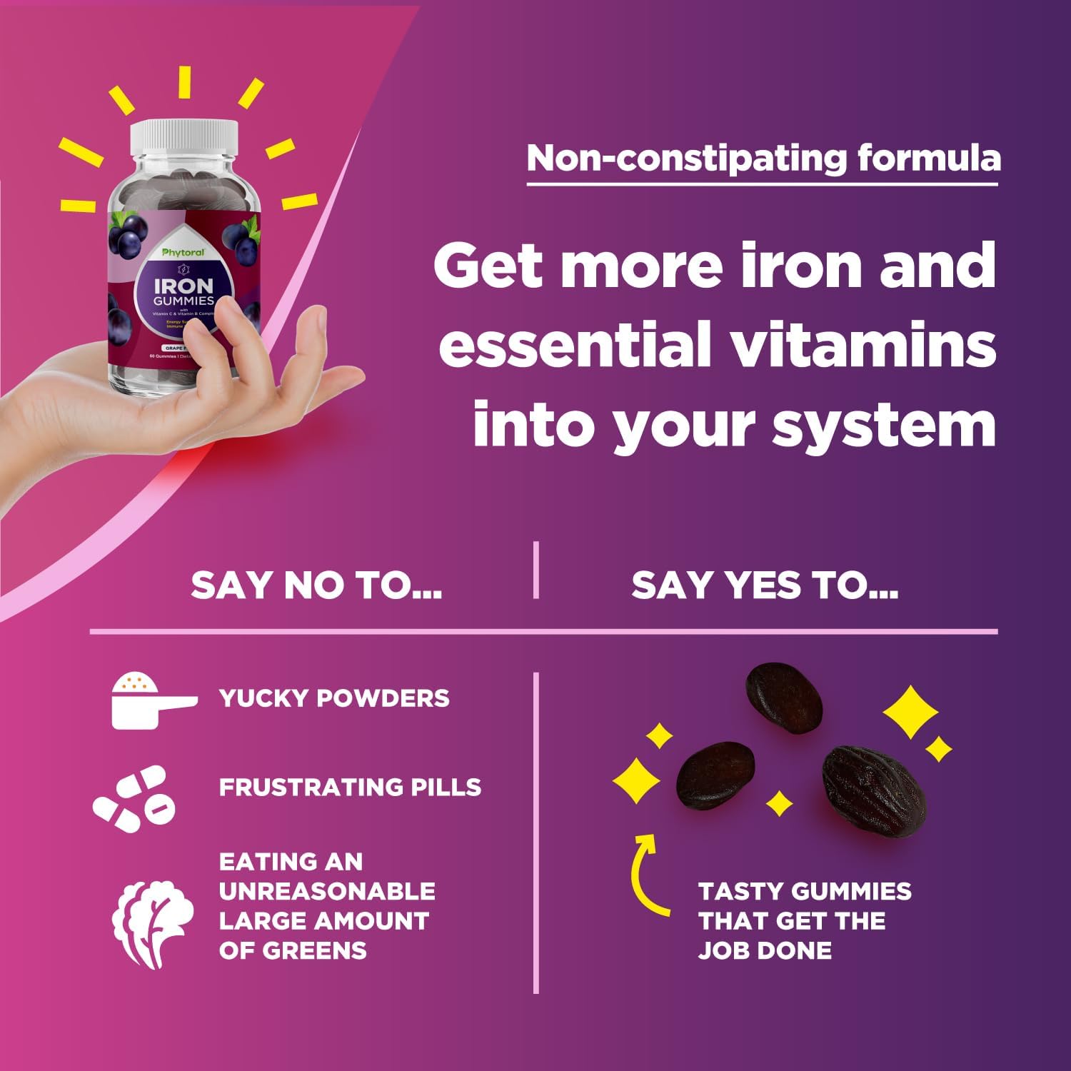 Phytoral Gomitas Multivitamínicas Naturales con Hierro - 60 uds
