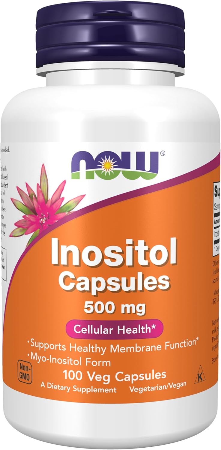NOW Foods Inositol, 100 Cápsulas de 500 mg
