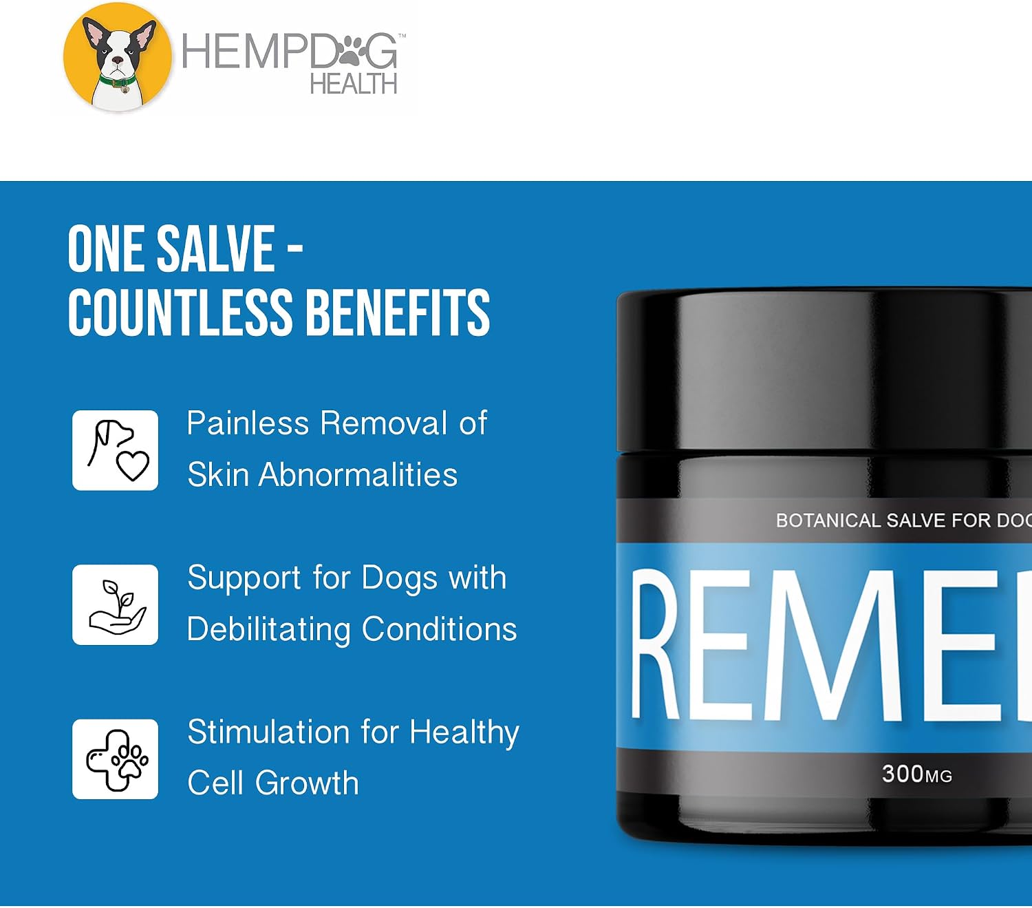 Remedy - Dog Balm con Aceite de Cáñamo - Bálsamo Natural para Perros