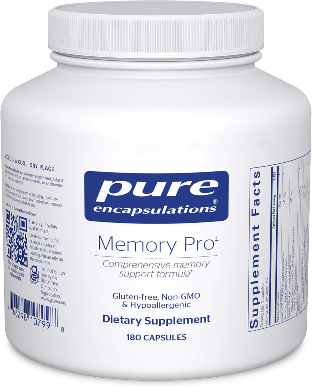 Pure Encapsulations Memory Pro - Fórmula Completa para la Memoria (90 Cápsulas)