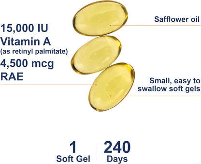 Carlson - Vitamina A 15000 UI Palmitato para – Inmunidad: Apoya el funcionamiento normal del sistema inmunitario, – Image 3