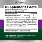 Adrenal Support Liquid Supplement for Dogs, Cats, Puppies & Kittens, 2 Oz