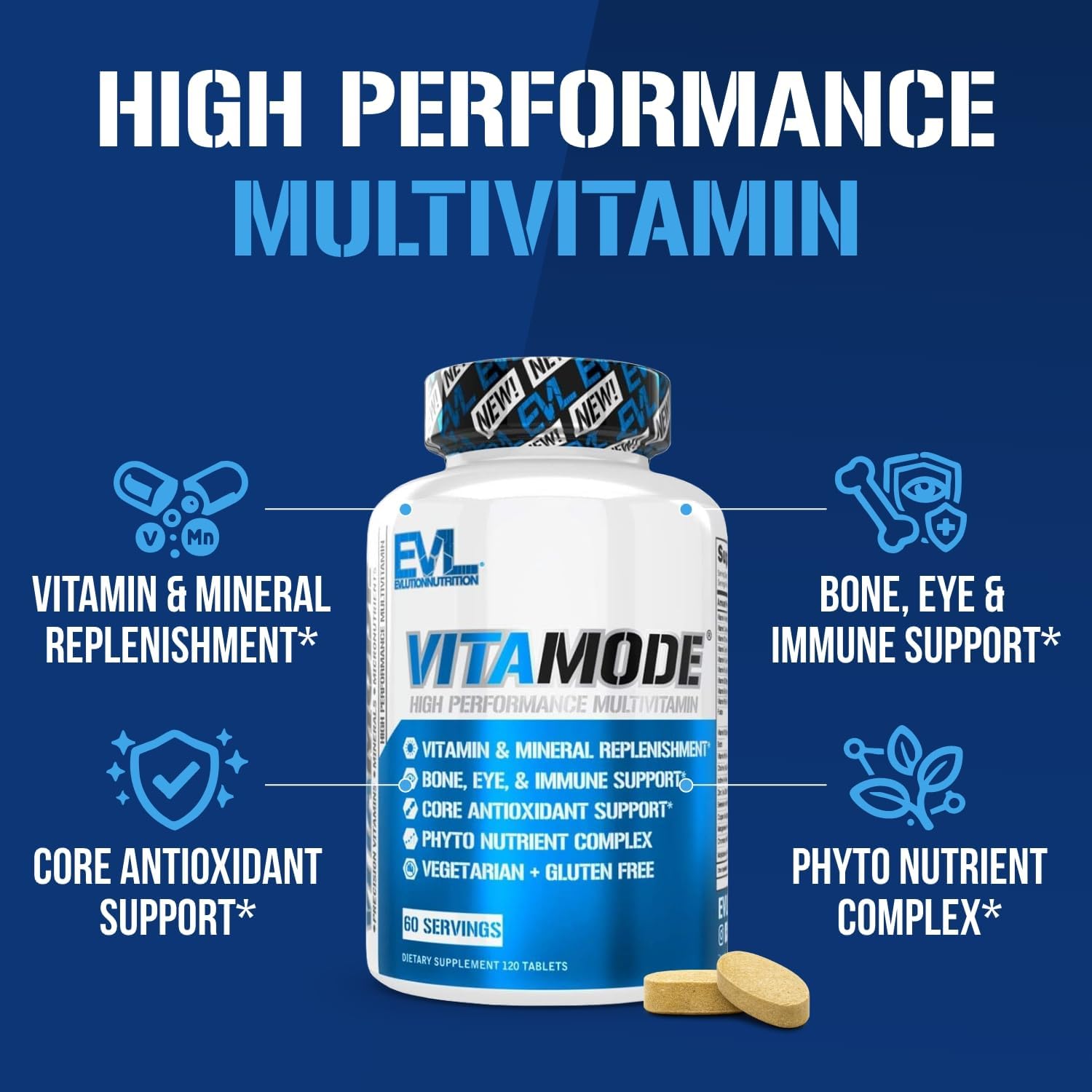 EVL Advanced Daily Multivitamin - Multivitamínico para Hombres