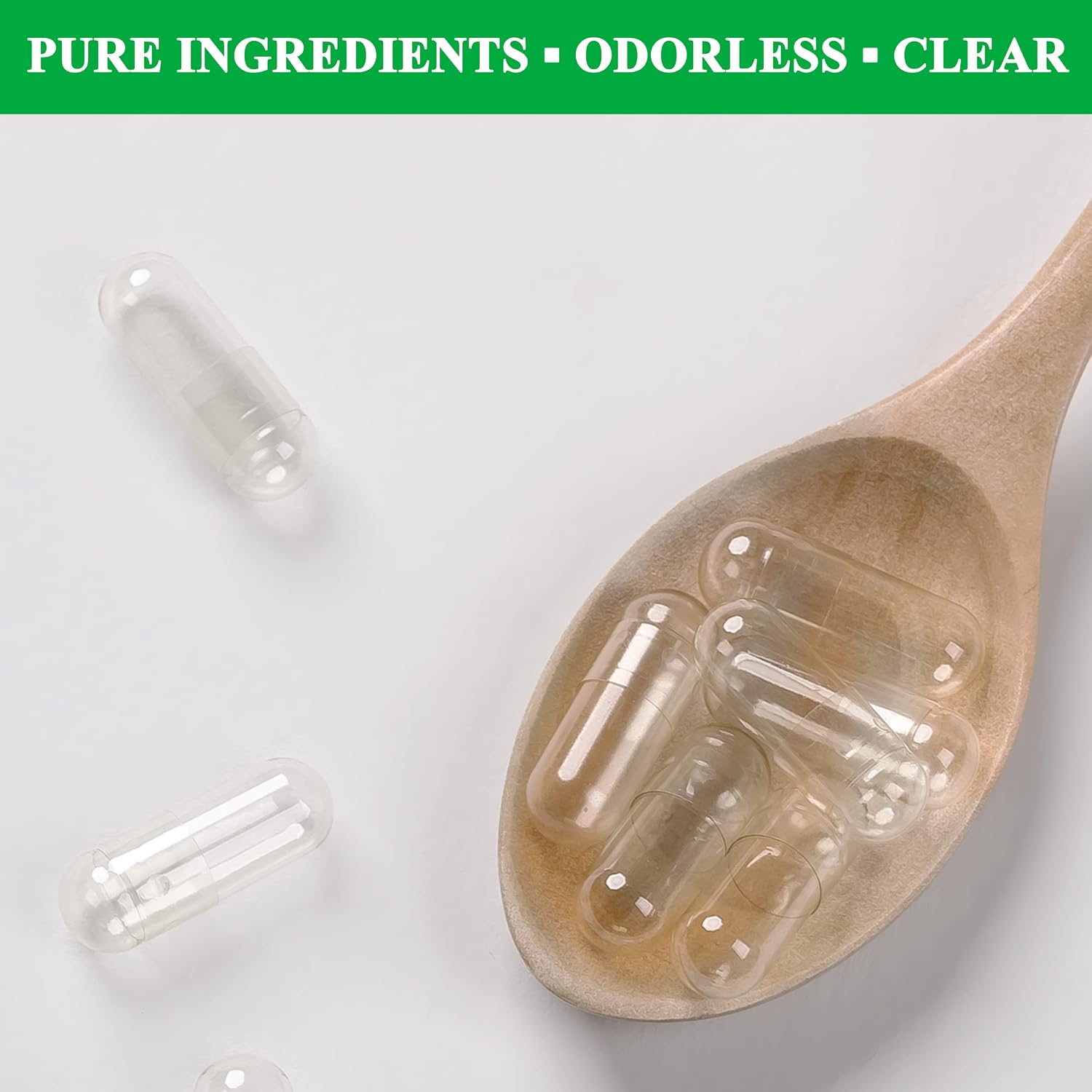 wananfu Cápsulas Vegetales Vacías Tamaño 000 (1000 Unidades) con Microcuchara