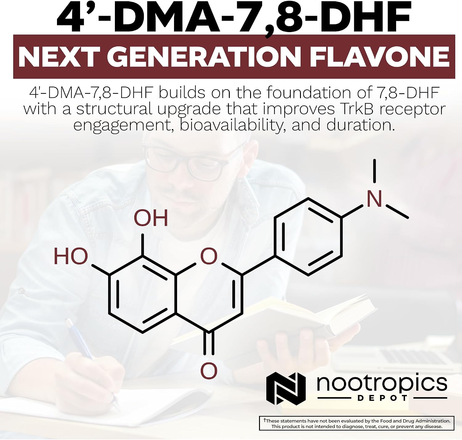 Nootropics Depot 4’-DMA-7,8-DHF Cápsulas | 10mg | 90 Unidades