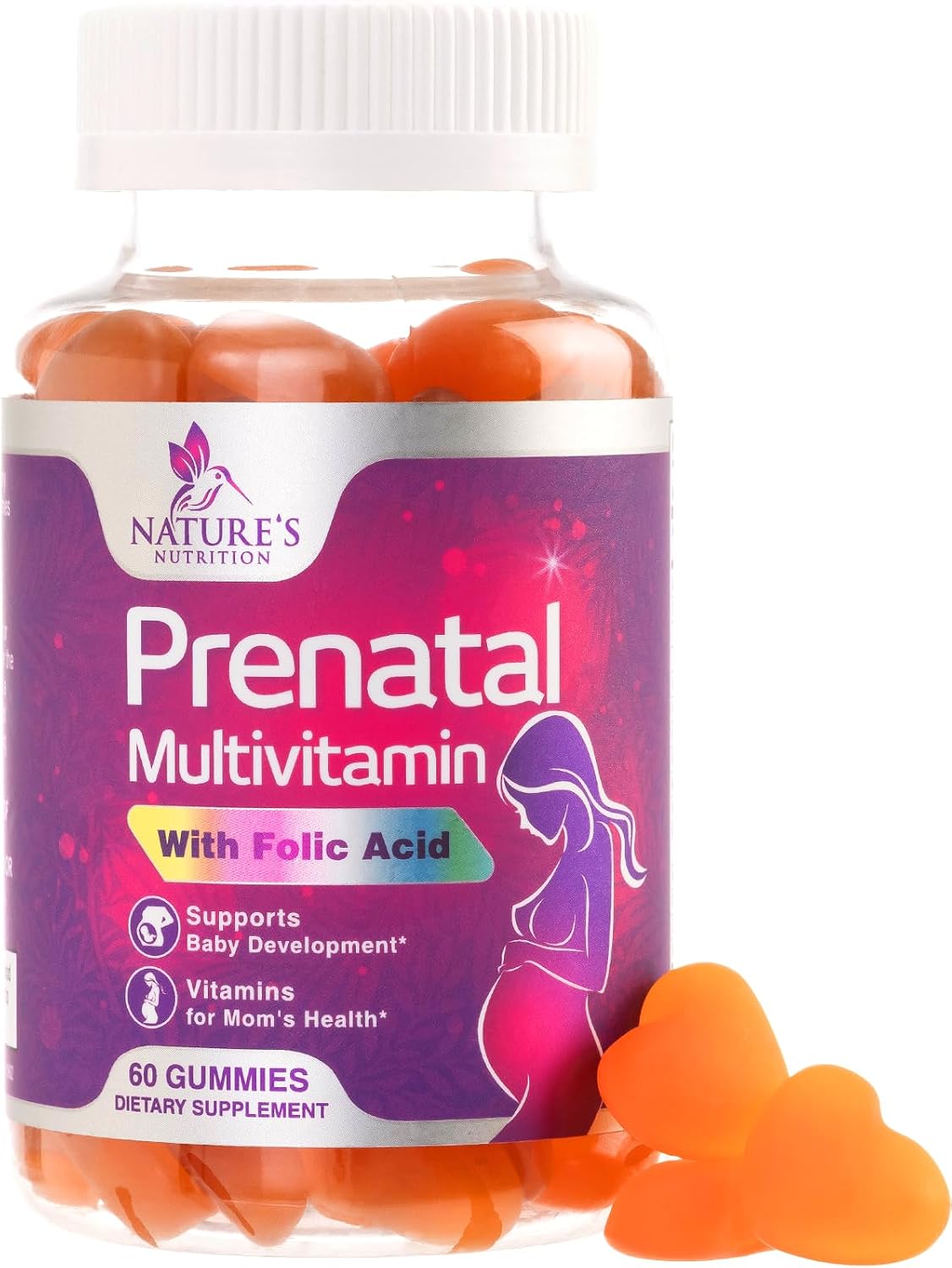 Gomitas Prenatales con Ácido Fólico y Vitaminas - Nature's Nutrition