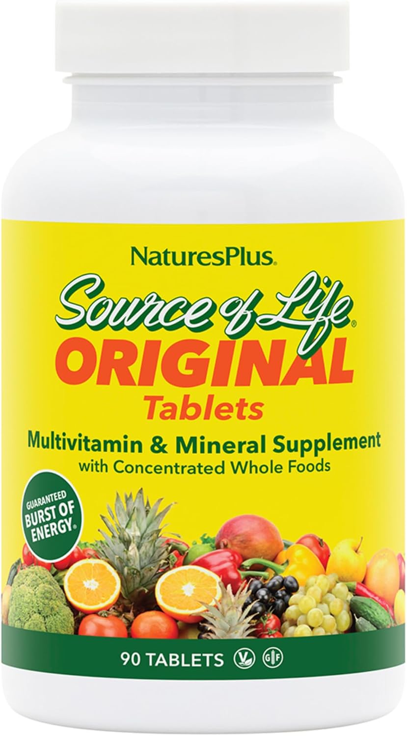 NaturesPlus Source of Life Multivitamínico y Mineral – Pack de 2, 180 Comprimidos