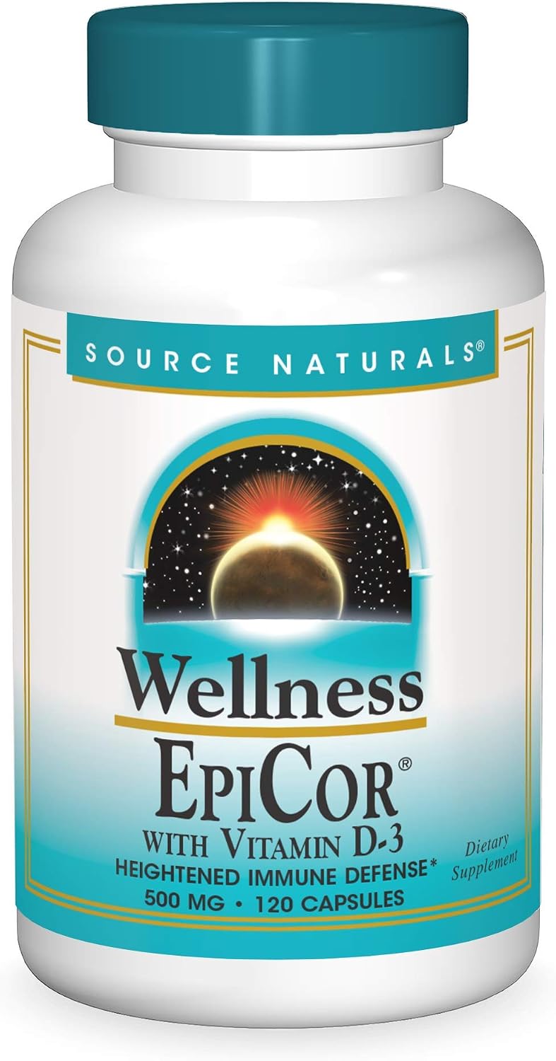 Source Naturals Wellness EpiCor con Vitamina D-3 – 120 Cápsulas