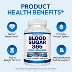Arazo Nutrition Blood Sugar 365 – Energy Metabolism Support – 120 Vegan Capsules (60-Day Supply)