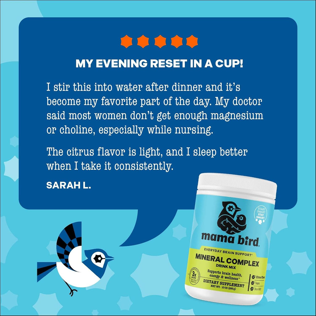 Mama Bird Mineral Complex - Complemento Multivitamínico para Embarazo, 285 g (30 Servicios)
