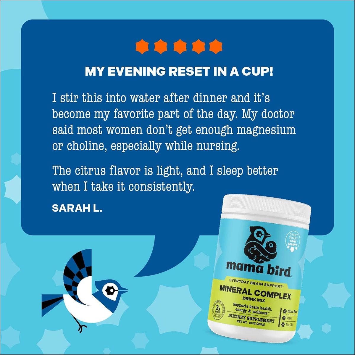 Mama Bird Mineral Complex - Complemento – Colina (550 mg por dosis): Este nutriente es fundamental para el – Image 8