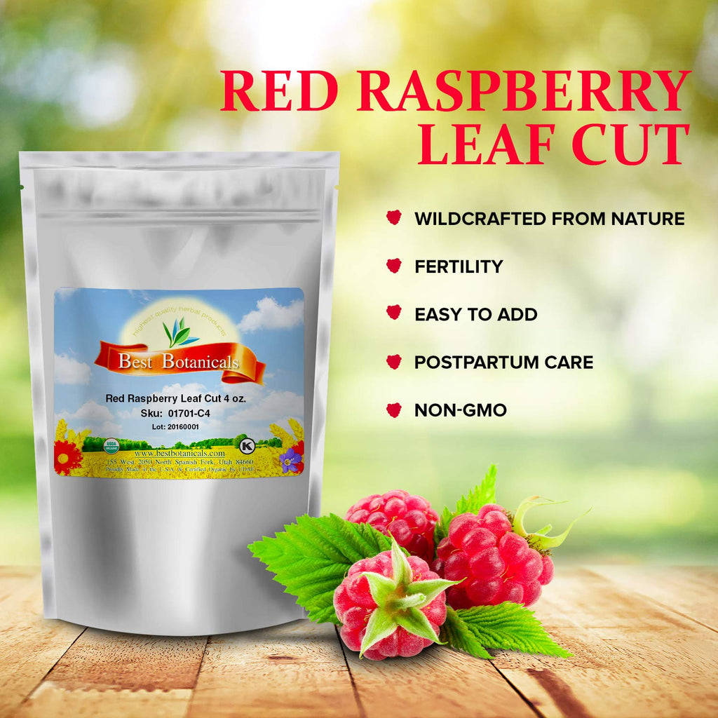 Best Botanicals Hoja de Frambuesa Roja Cortada 4 oz (113 g)