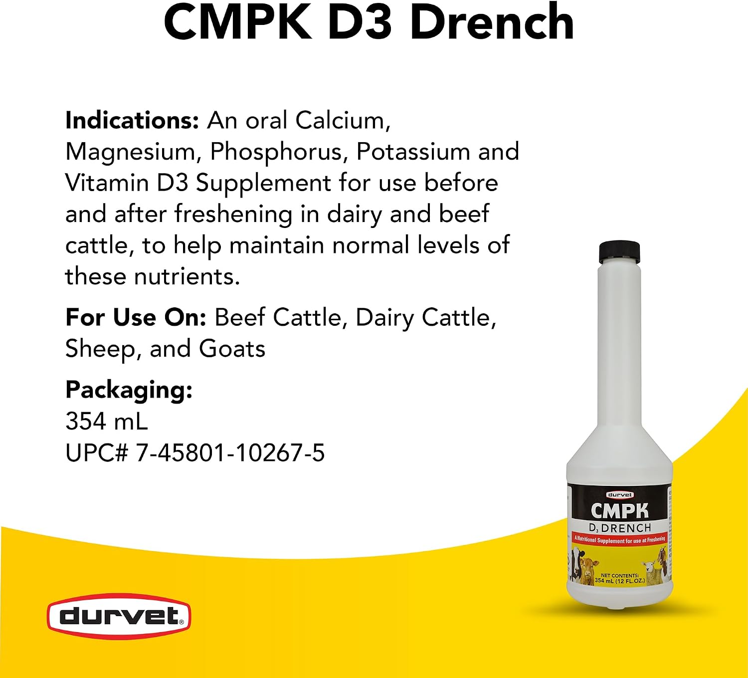 Durvet D3 Drench Suplemento Oral para Bovinos Adultos