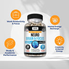 Kaya Naturals Neuro Brain - Nootrópico para Memoria y Concentración - 30 Cápsulas