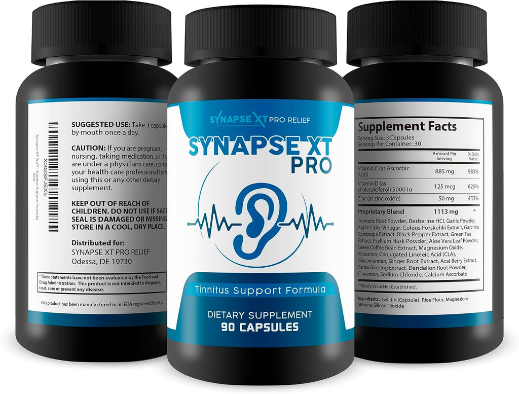 Synapse XT Pro – Fórmula de apoyo para tinnitus con ginseng y cúrcuma