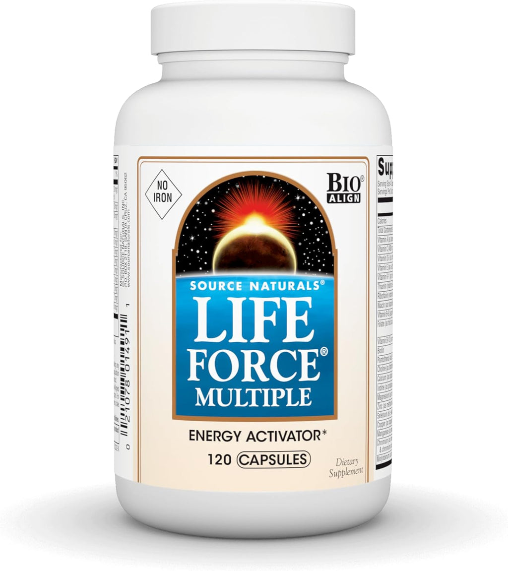 Life Force Multiple Sin Hierro - Multivitamínico de Alta Potencia con Vitaminas, Minerales y Antioxidantes - 180 Cápsulas
