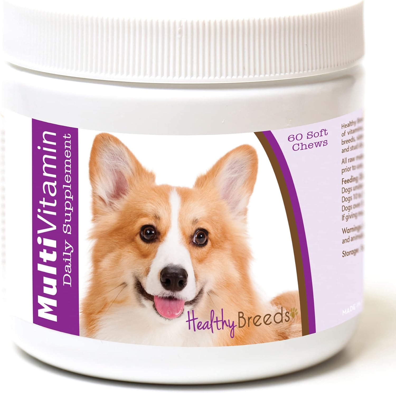 Healthy Breeds Multivitamínico en Masticables Suaves para Perros Pembroke Welsh Corgi (60 unidades)