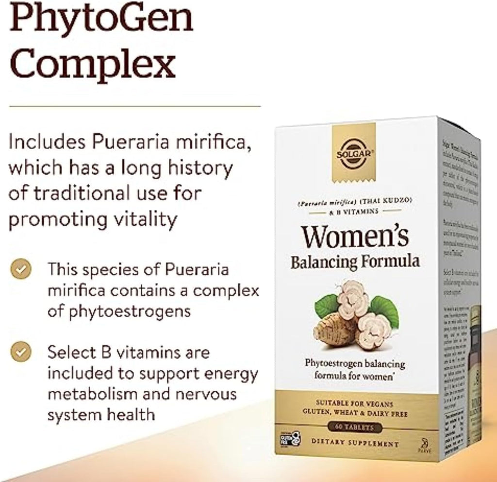 Solgar Women's Balancing Formula, 60 comprimidos - Pueraria Mirifica
