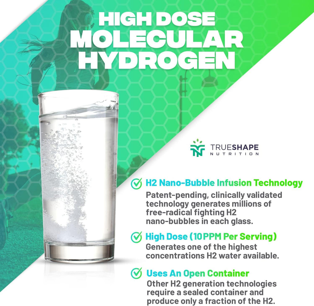 Essential H2 Tabletas Efervescentes de Hidrógeno Molecular para Agua (Sin Sabor, 30 Servicios)